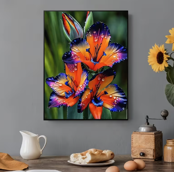 Diamond Painting Farbige-Orchidee